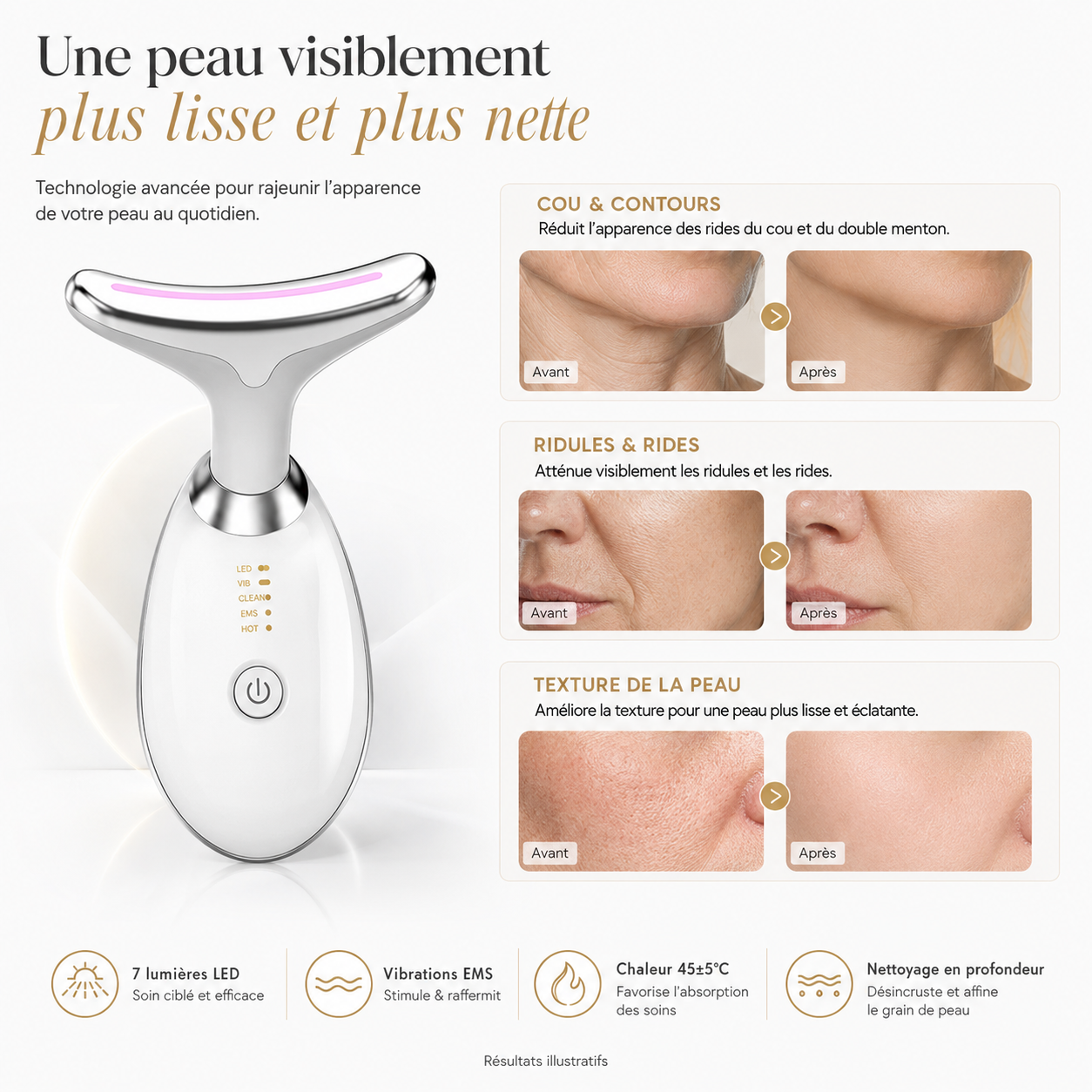 Appareil de Soin Visage 7 Couleurs